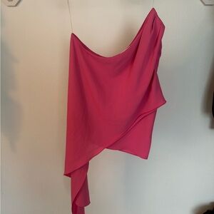 Lush Pink Cascade Overlay Tank Top Size M